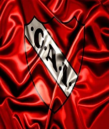Bandera con el escudo de Independiente